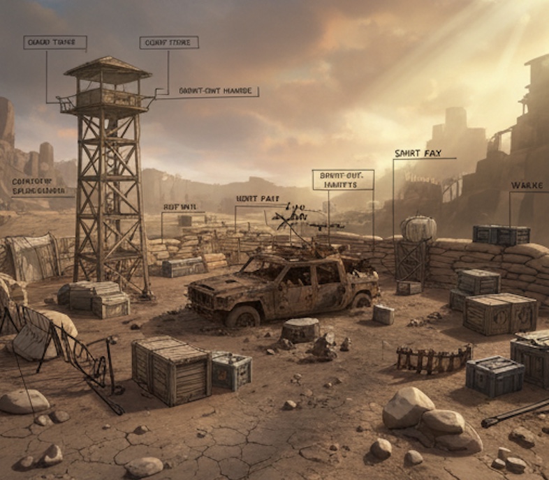 Desert level sketch planning output