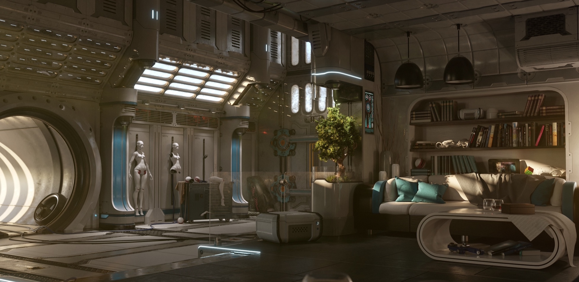 Multi-scene Blender composition grid